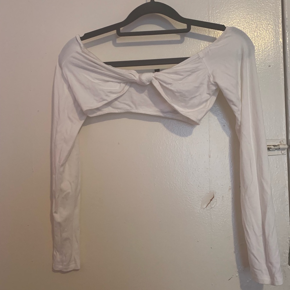 Naked Wardrobe knot front crop top